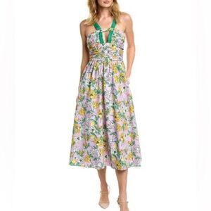 slim fit dress slacks River Pleated Gown